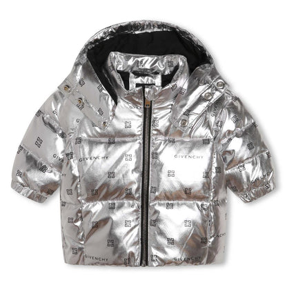 女婴银色羽绒夹克