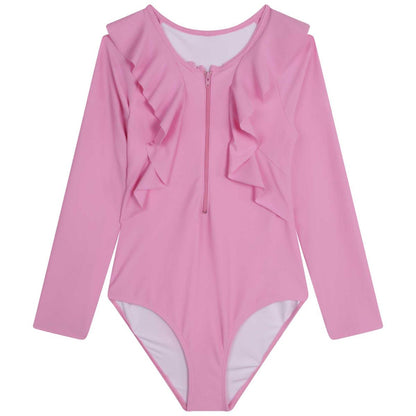 女童粉色泳装