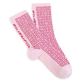 女童粉色Logo棉袜