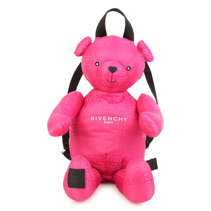 儿童粉色Logo小熊背包