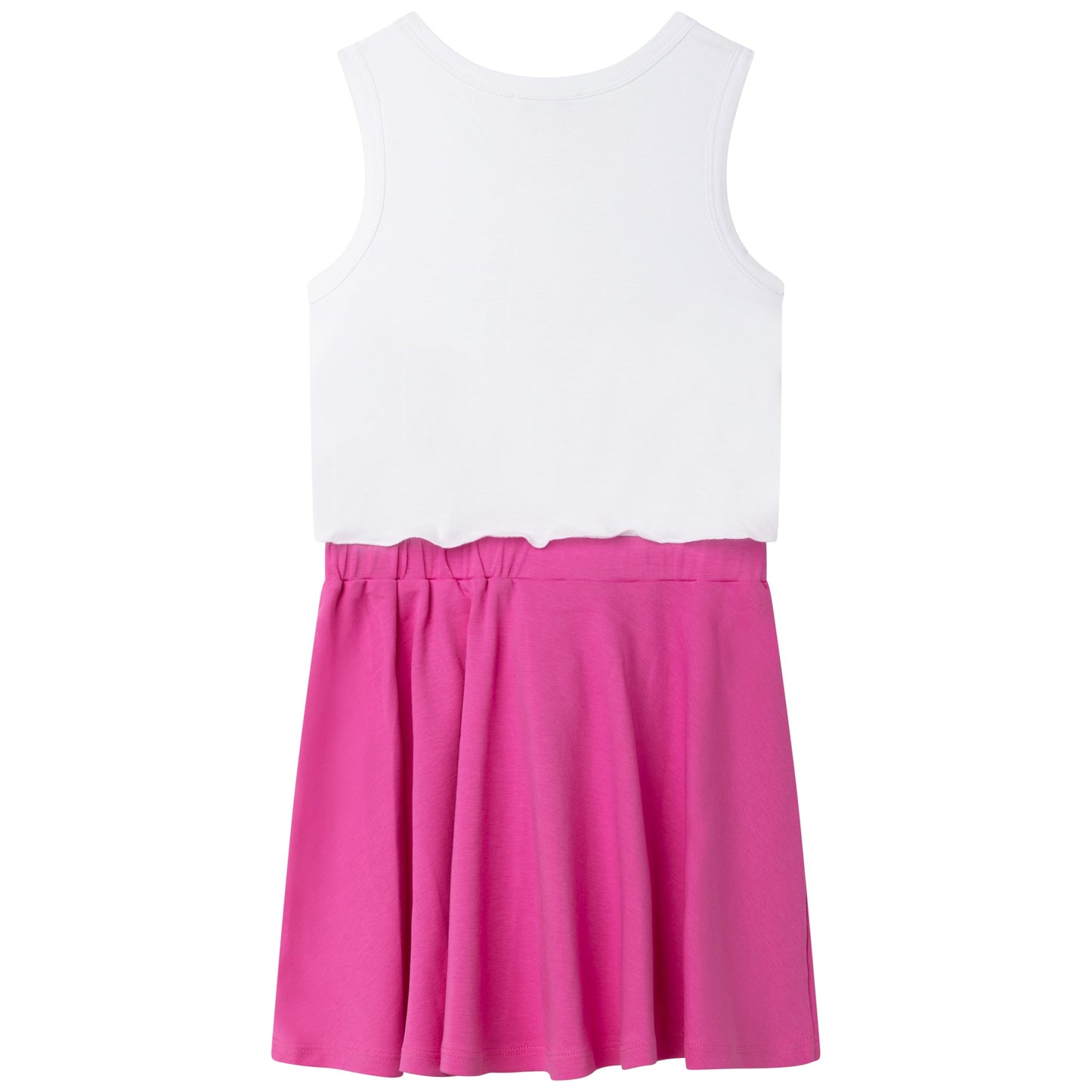 女童白色Logo棉连衣裙