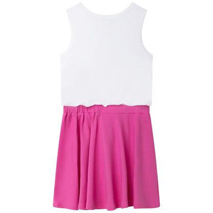 女童白色Logo棉连衣裙