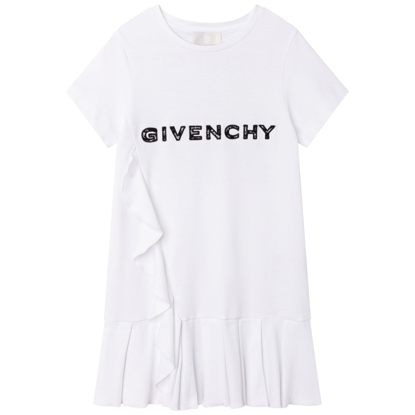 女童白色棉连衣裙