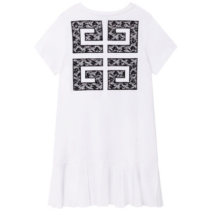 女童白色棉连衣裙