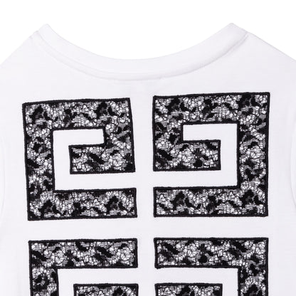 女童白色棉连衣裙