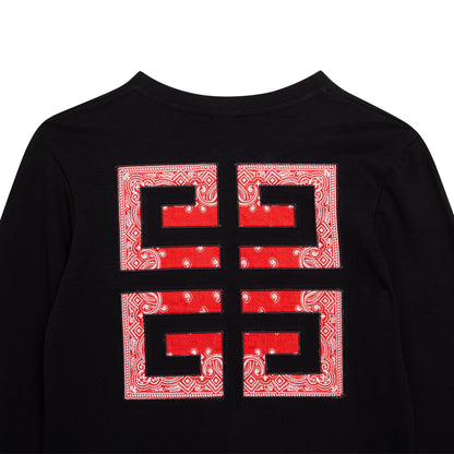 女童黑色Logo棉连衣裙