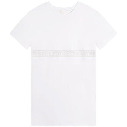 女童白色Logo连衣裙