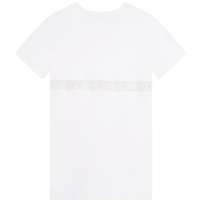 女童白色Logo连衣裙