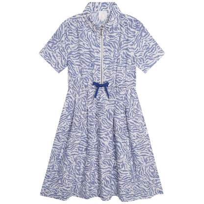 女童蓝色连衣裙