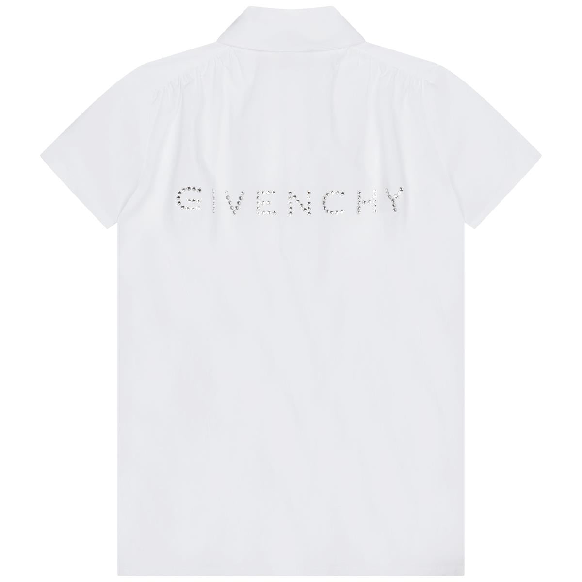 女童白色拉链连衣裙