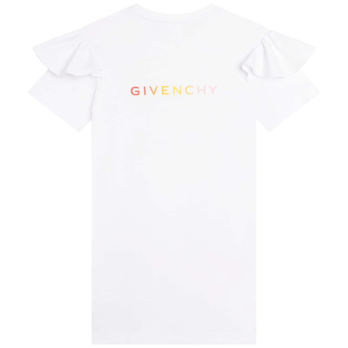 女童白色Logo连衣裙