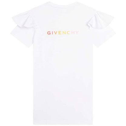 女童白色Logo连衣裙