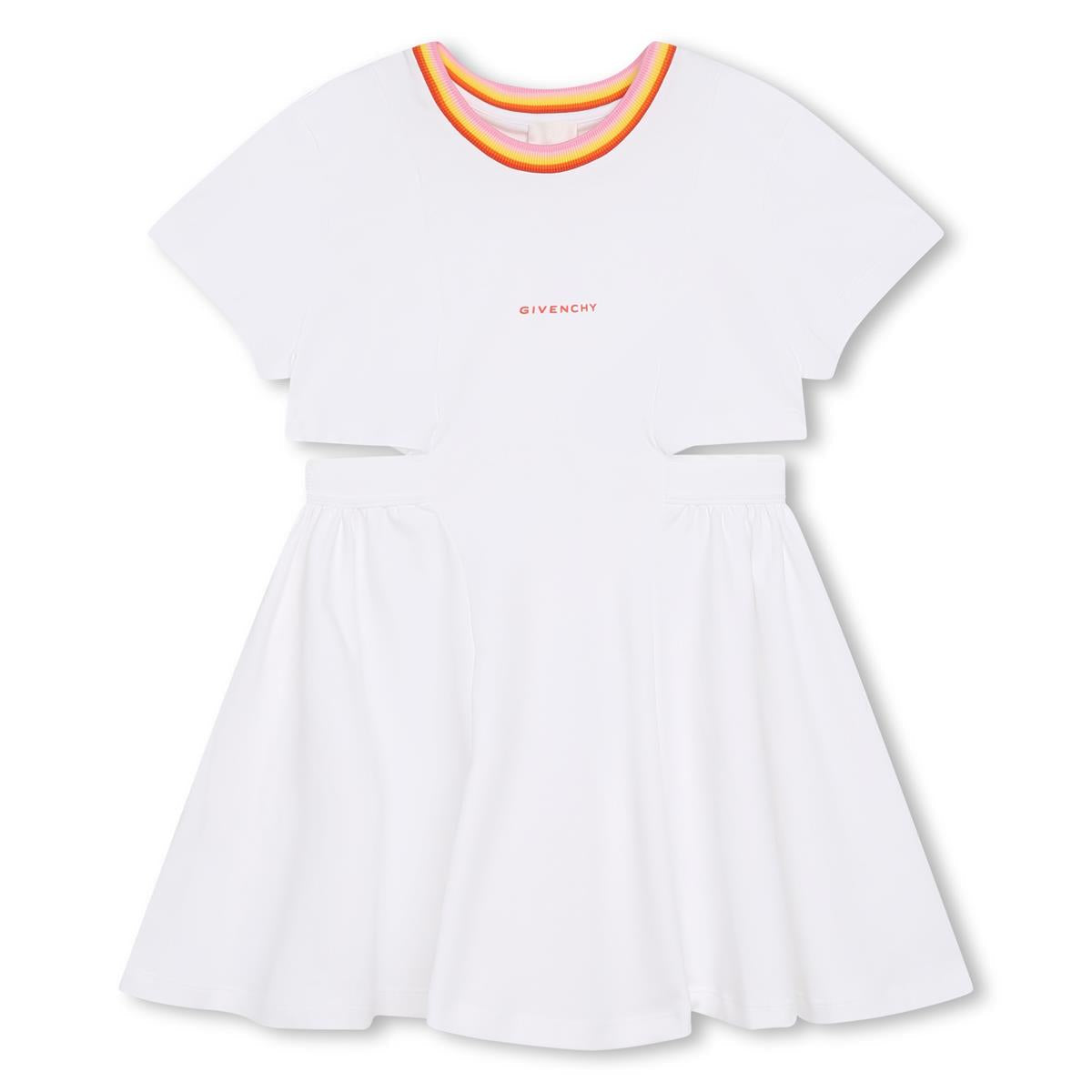 女童白色Logo连衣裙