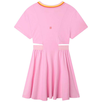 女童粉色Logo连衣裙