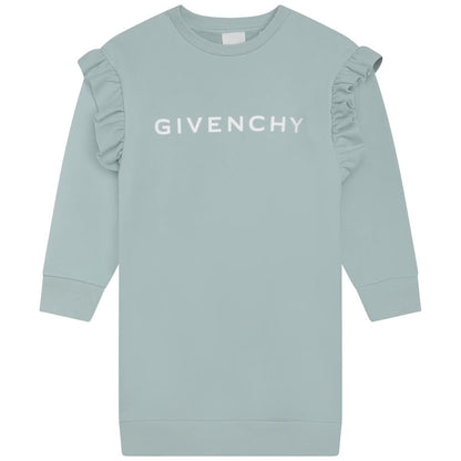 女童绿色Logo棉连衣裙