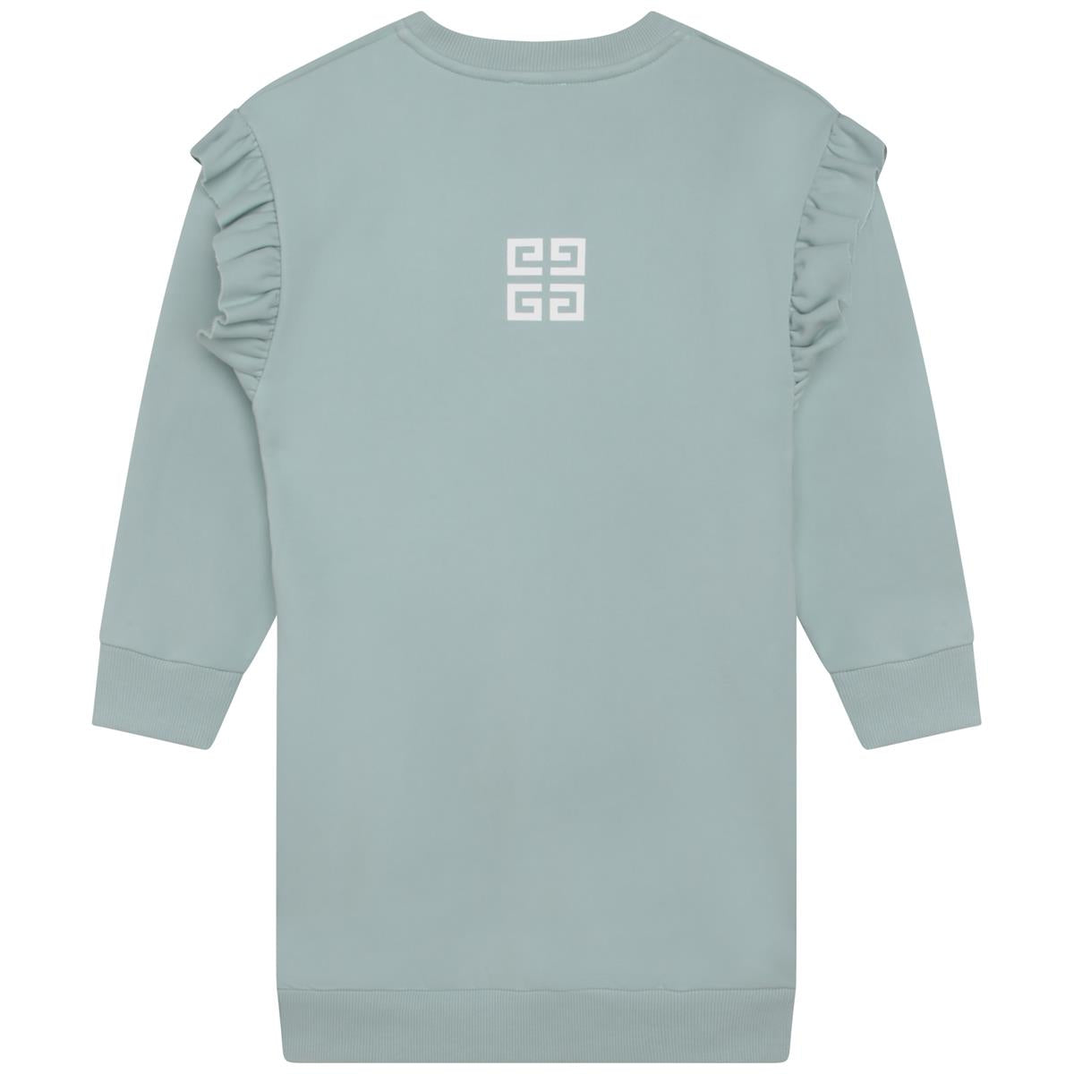 女童绿色Logo棉连衣裙