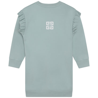 女童绿色Logo棉连衣裙