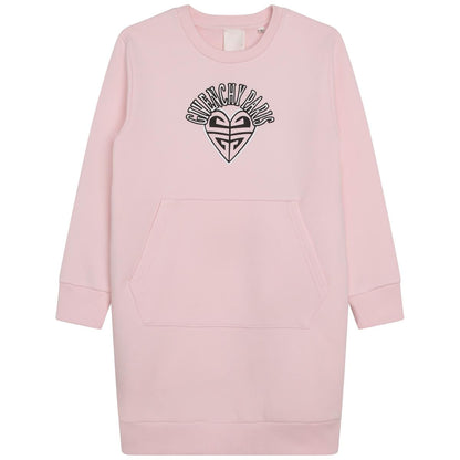 女童粉色Logo棉连衣裙