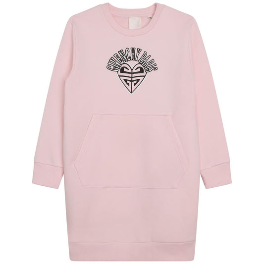 女童粉色Logo棉连衣裙