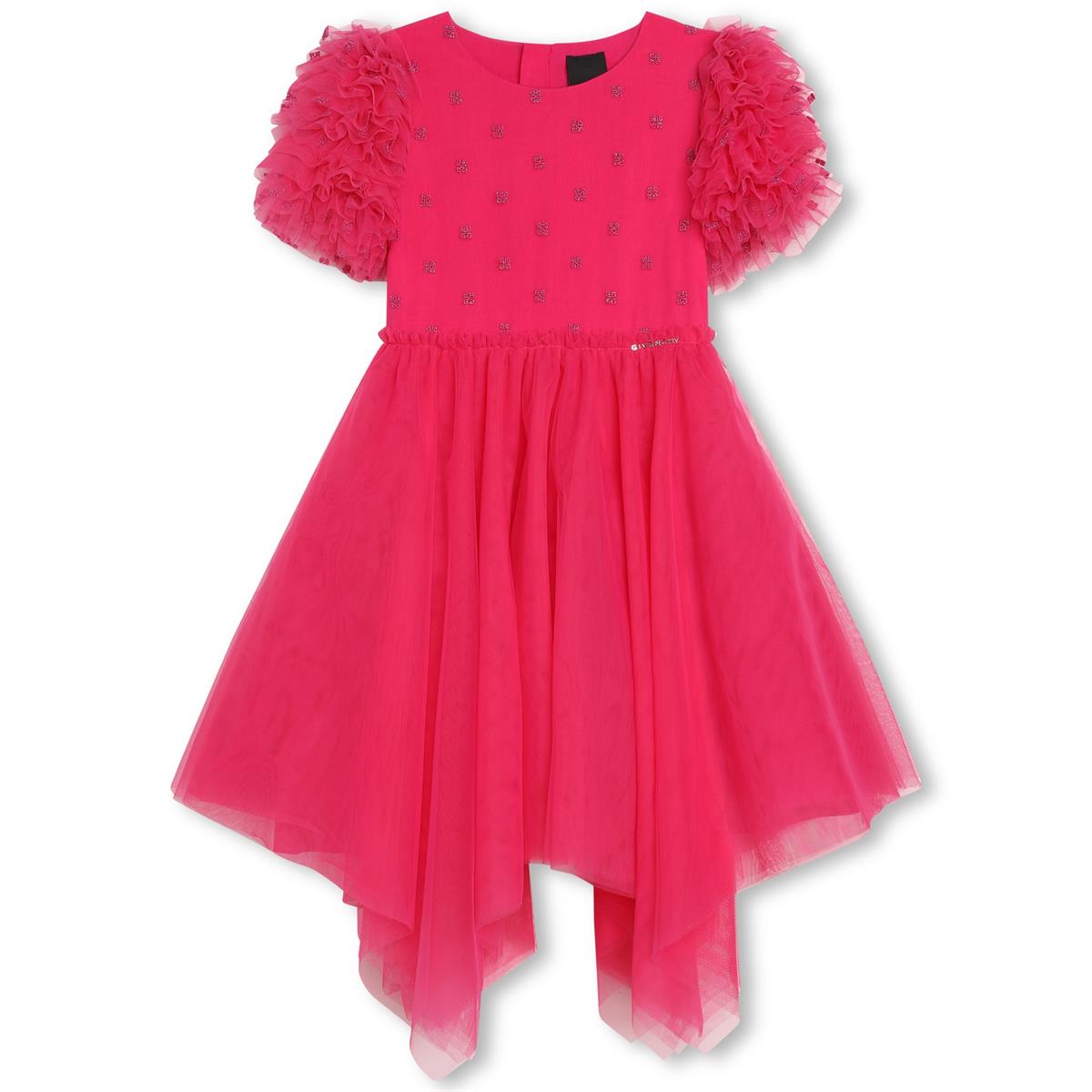 女童粉色连衣裙