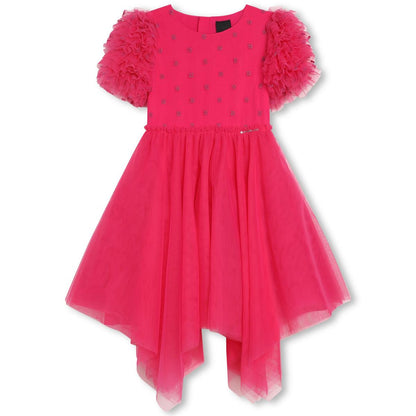 女童粉色连衣裙