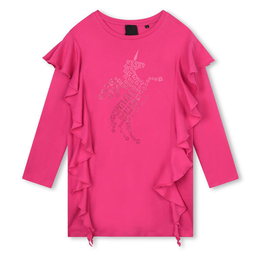 女童粉色Logo连衣裙