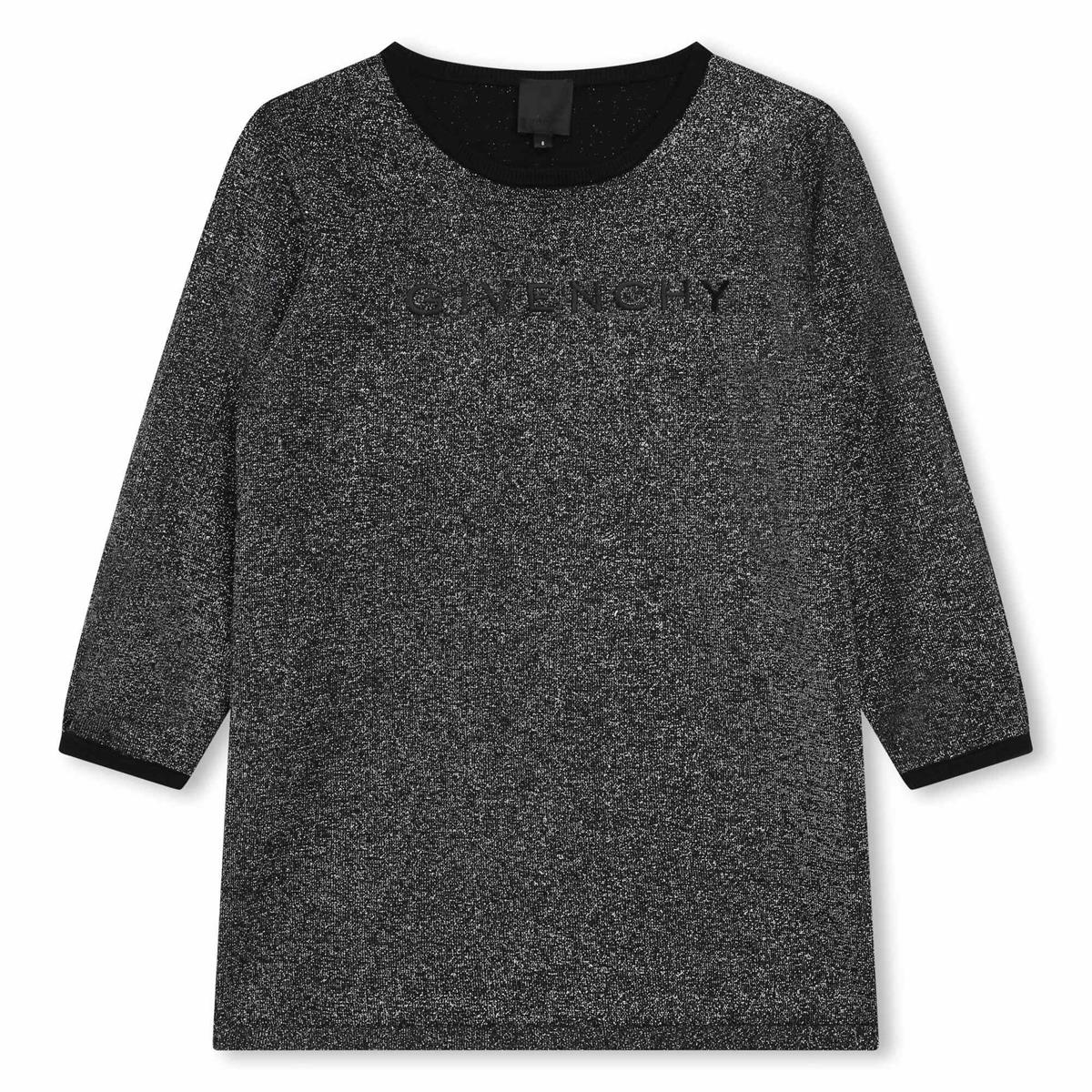 女童黑色棉连衣裙