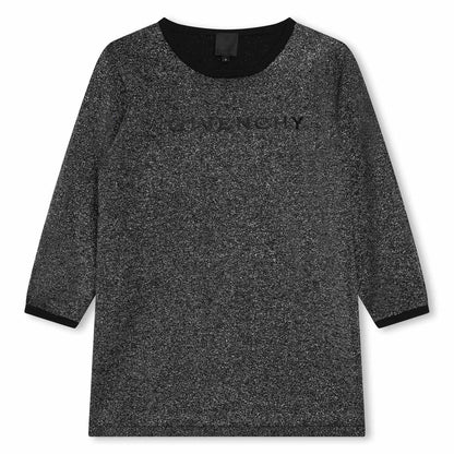 女童黑色棉连衣裙