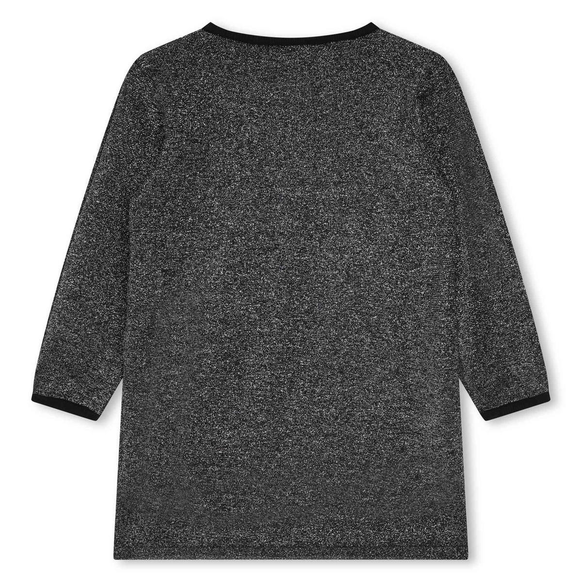 女童黑色棉连衣裙