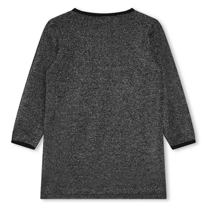 女童黑色棉连衣裙