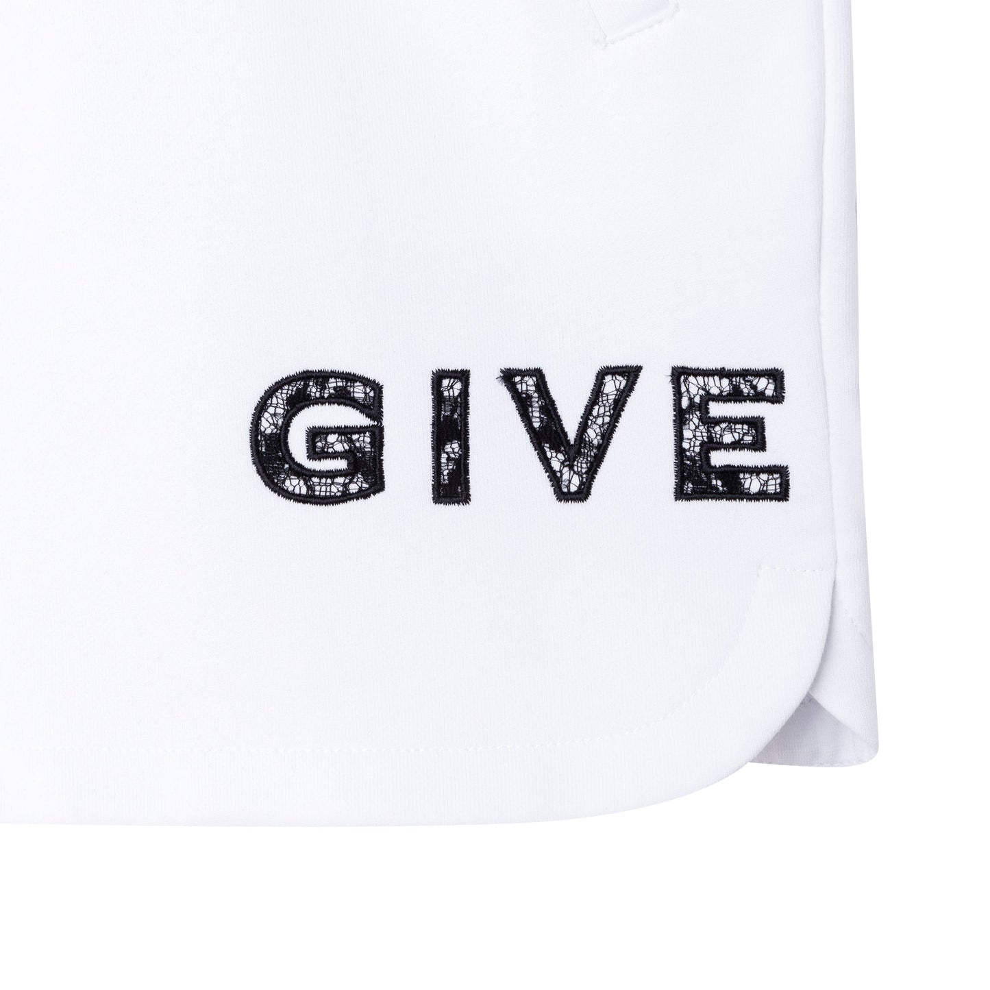 女童白色Logo短裙