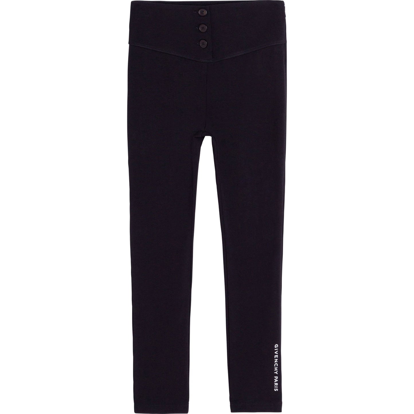 女童黑色Logo棉打底裤