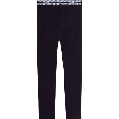 女童黑色Logo棉打底裤