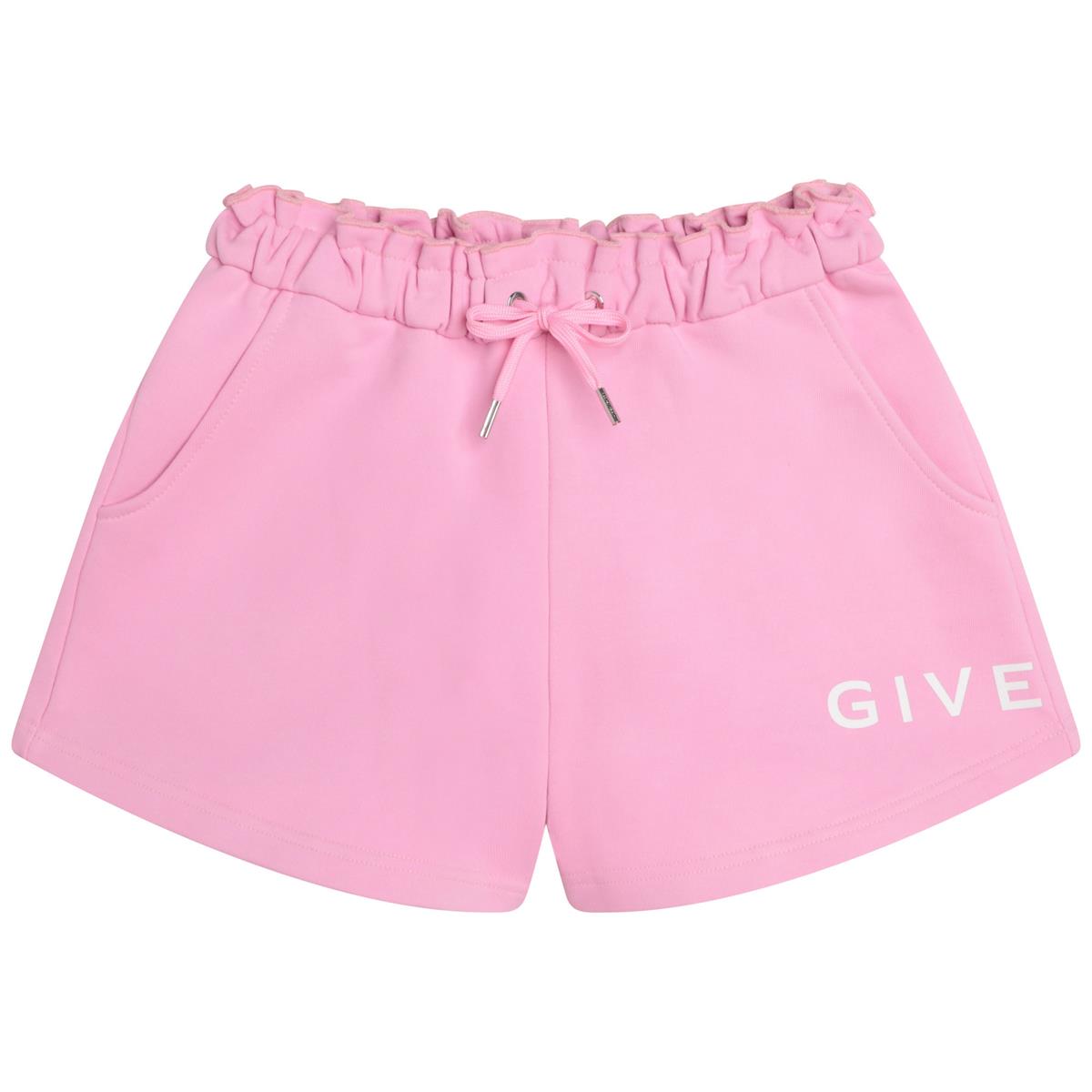 女童粉色Logo短裤
