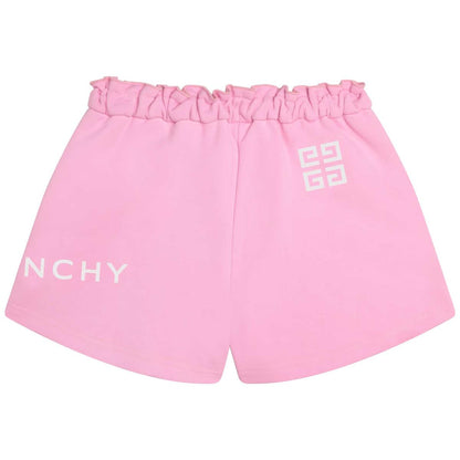 女童粉色Logo短裤