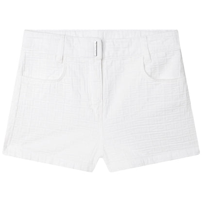 女童白色短裤
