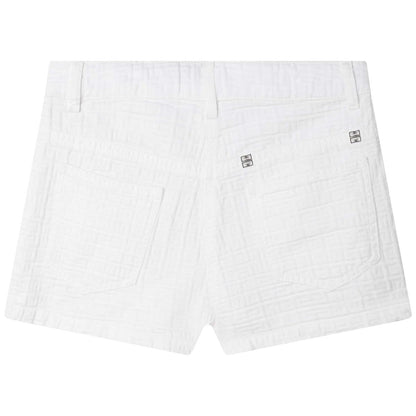 女童白色短裤