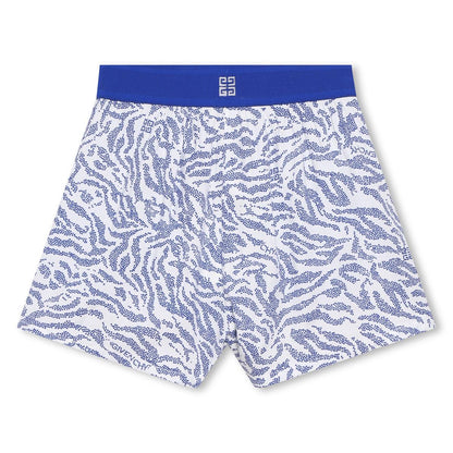 男童蓝色Logo短裤