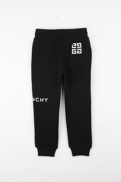 女童黑色Logo棉长裤