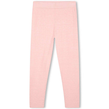 女童粉色Logo打底裤