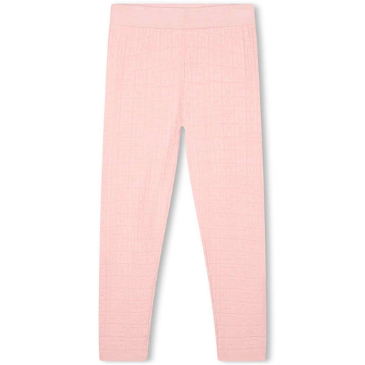 女童粉色Logo打底裤