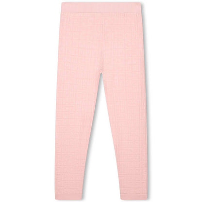 女童粉色Logo打底裤