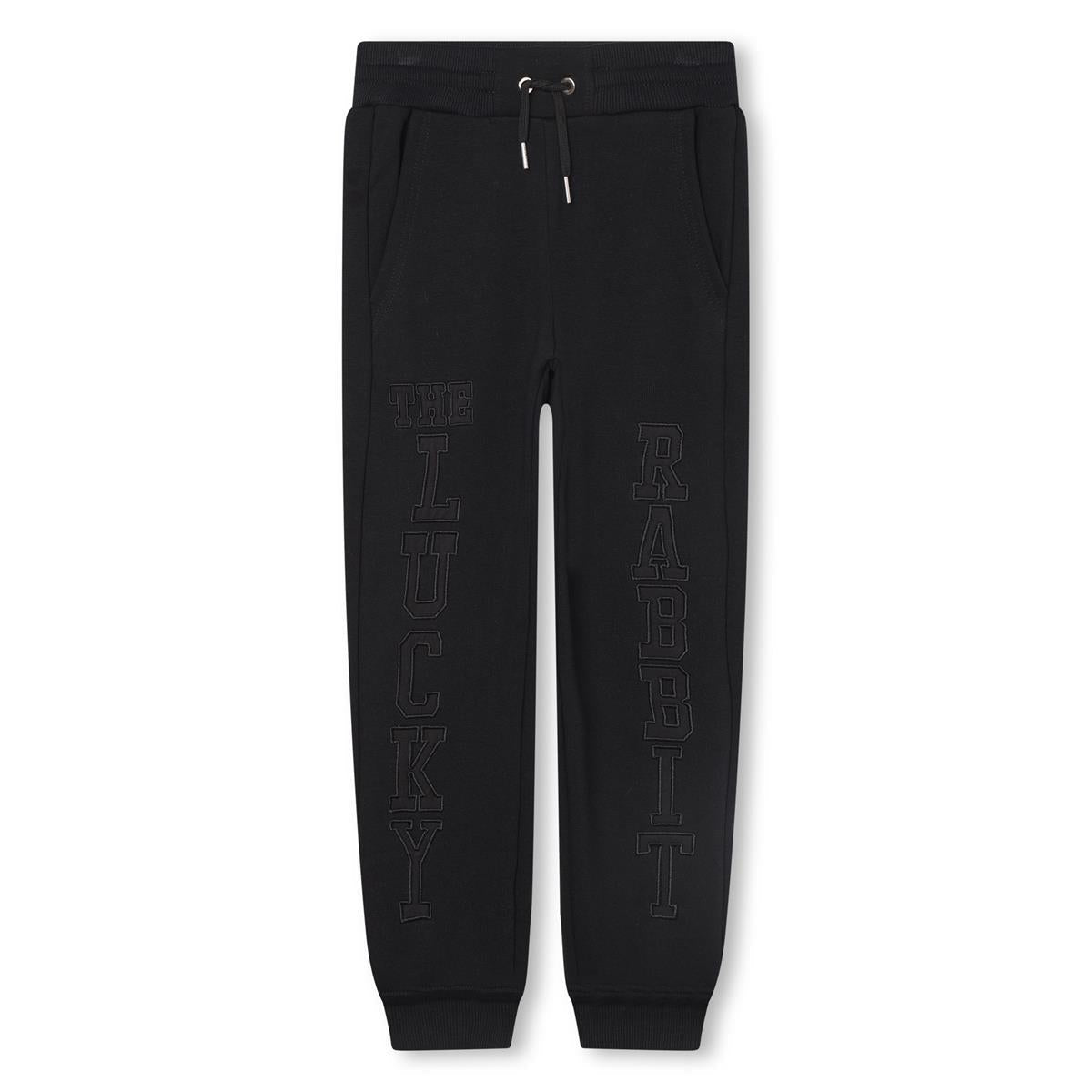 女童黑色棉长裤