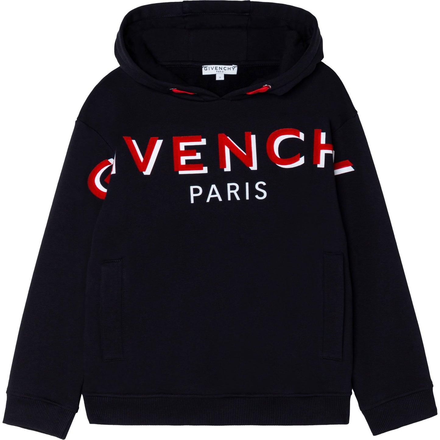 女童黑色Logo连帽卫衣