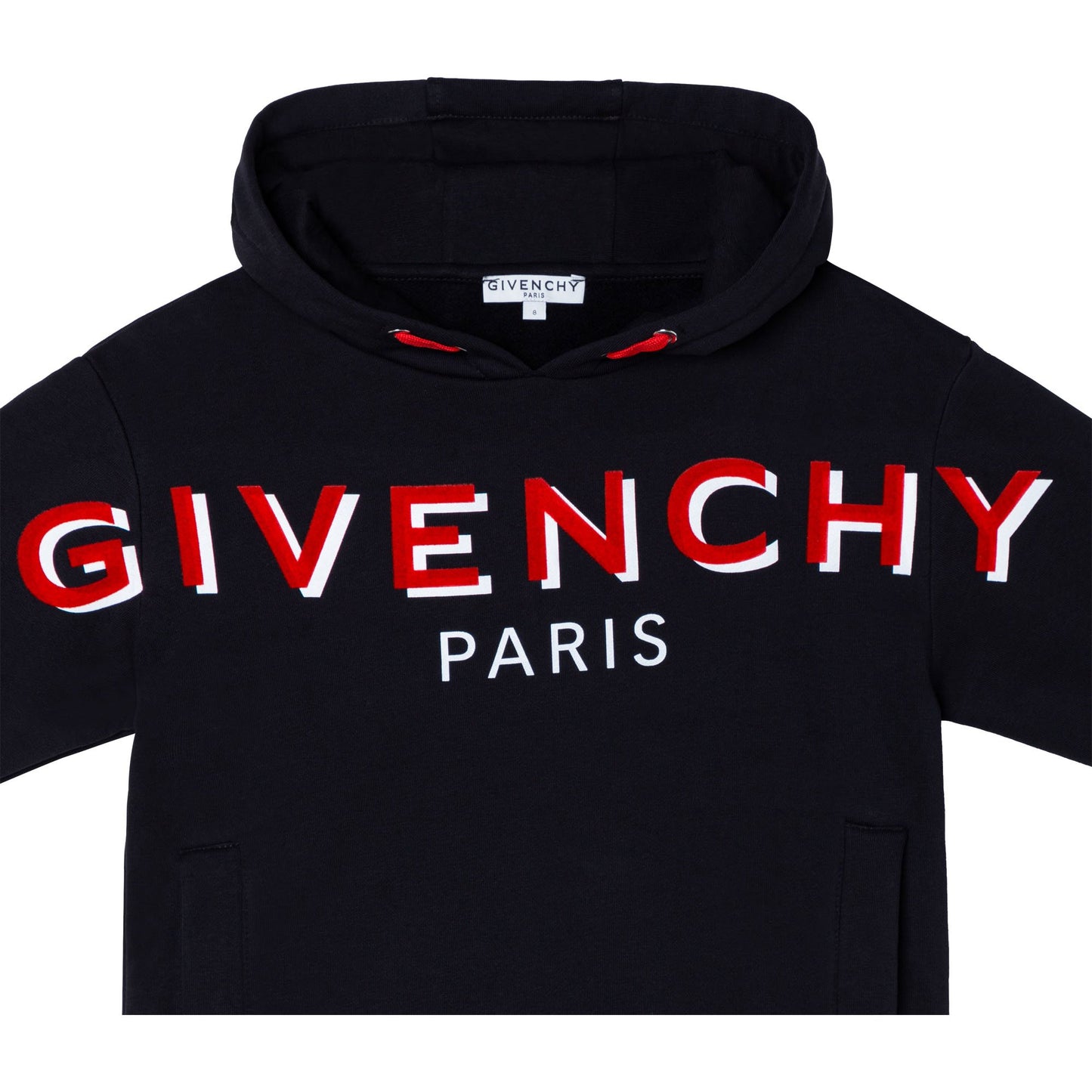 女童黑色Logo连帽卫衣