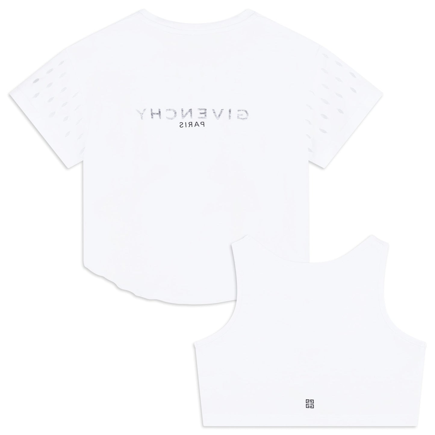 儿童白色Logo棉背心套装