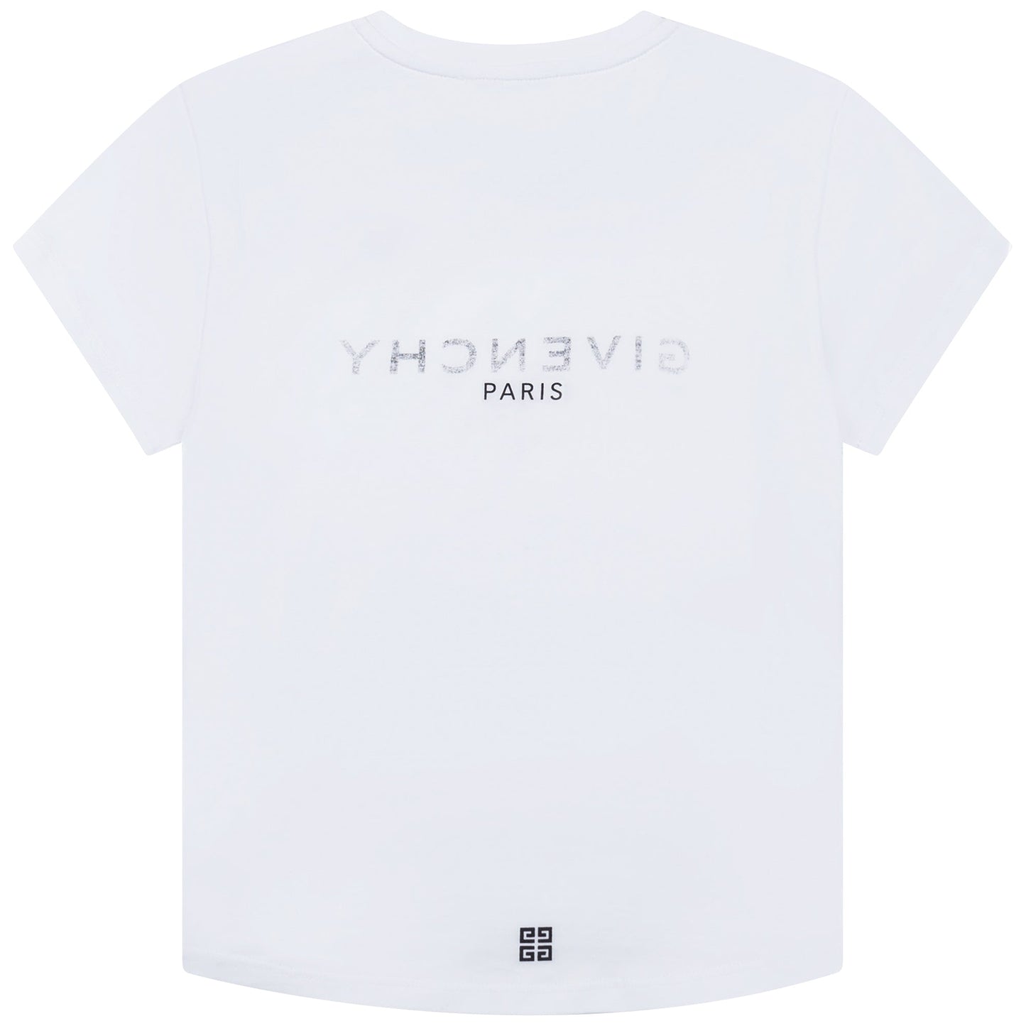 女童白色Logo棉T恤