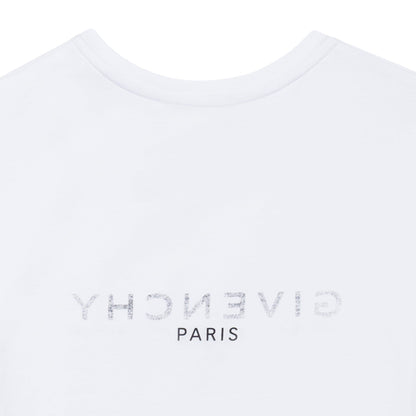女童白色Logo棉T恤