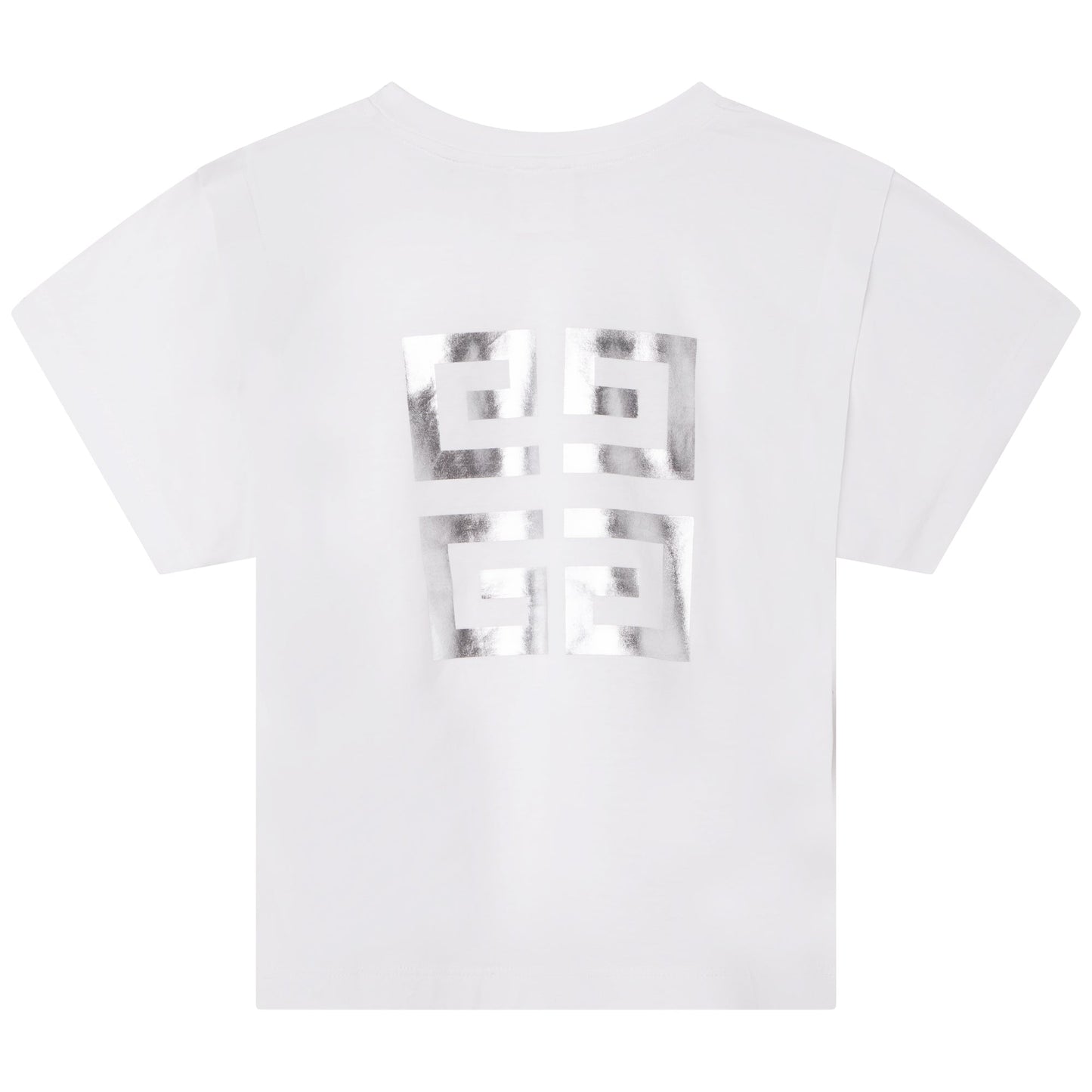 女童白色Logo棉T恤