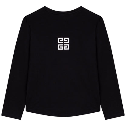 女童黑色Logo棉T恤